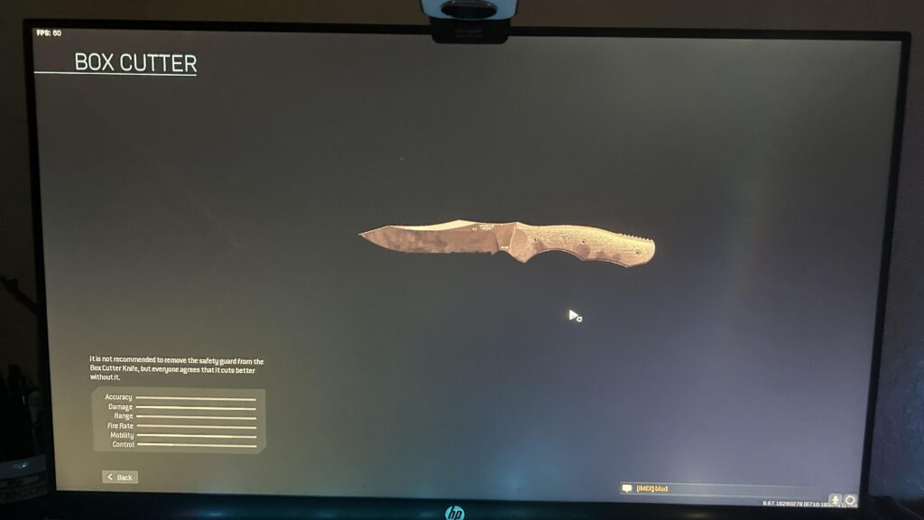 Why does my knife not show