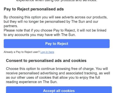 "Pay to Reject Cookies" for Online Newspapers