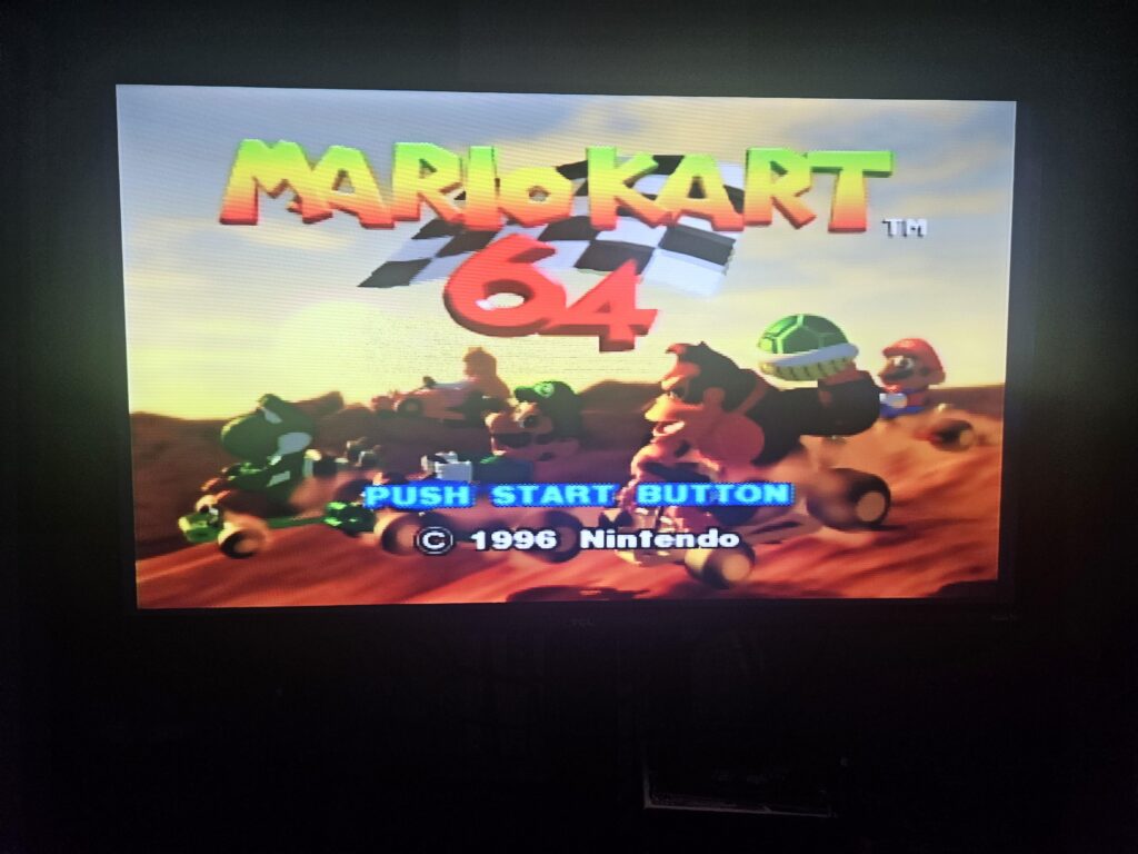 Finally unlocked the Alternate Title Screen for Mario Kart 64. Playing on original hardware.