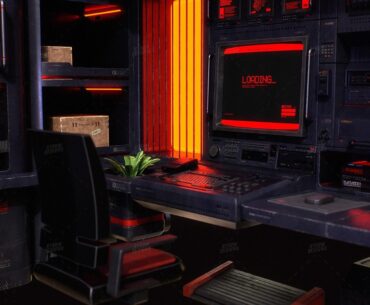 Cyberpunk Computer Sci-Fi Room - Low Poly PBR UE Textures by Storm Designs