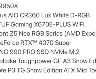 New Build Question? 9950x
