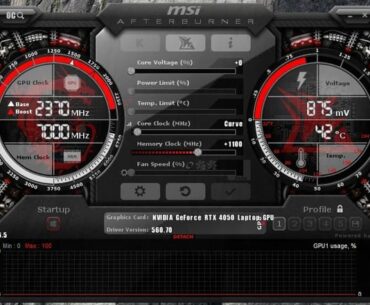 Hi all! My RTX 4050 is not running at full capacity. I bought Machenike 15 Mate with RTX 4050 105W. But neither in games or in stress tests does the TDP of the video card rise above 70 Watts. What could be the problem, it is not possible to change the video card power limit in MSI Afterburner.
