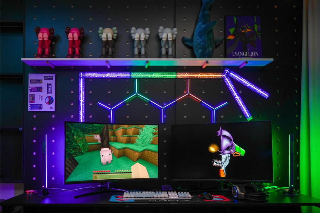 Boyfriend uniquely arranged my new Evangelion lights in this silly pattern, anyone can relate?