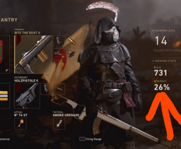 Accuracy percentage on weapons