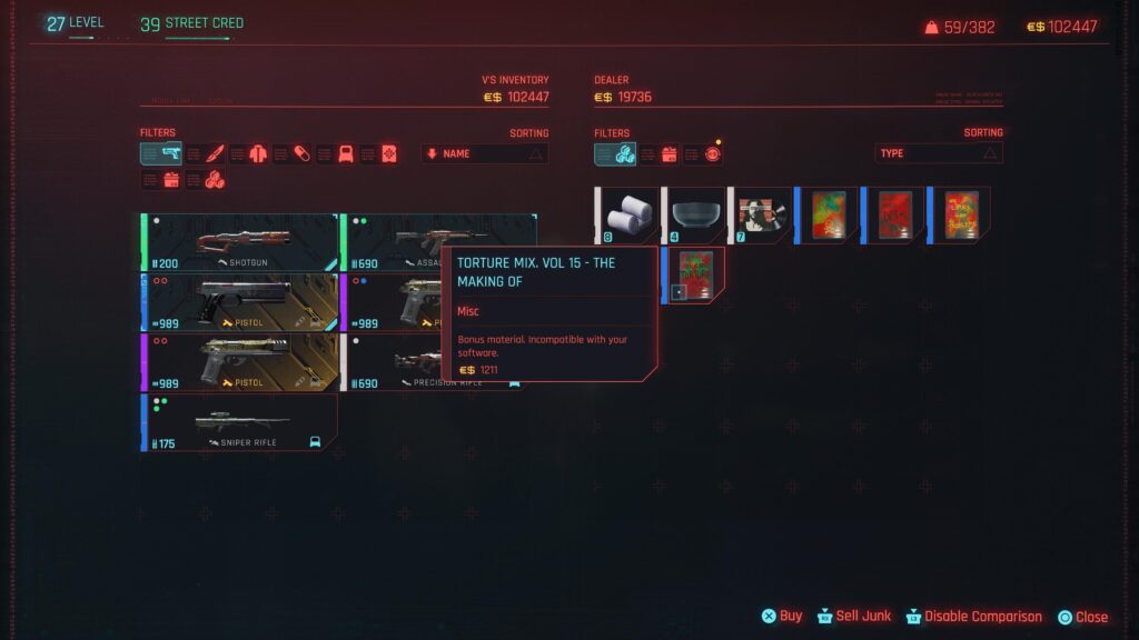 Let's talk about the use of BD's in Cyberpunk...or the lack there of.