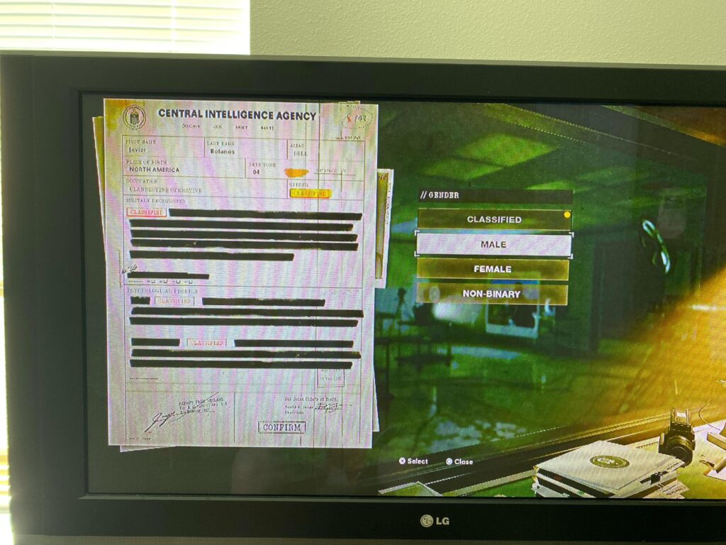 Black ops Coldwar Story mode… wtf is this non-Binary crap 😂