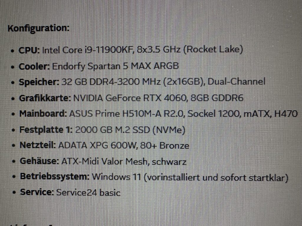 Guter Gaming PC für 1100€??