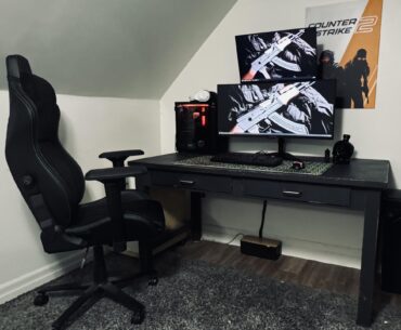 I have two monitors and a dream for my cozy attic space