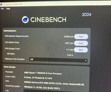 Ryzen 7800x3D benchmark.