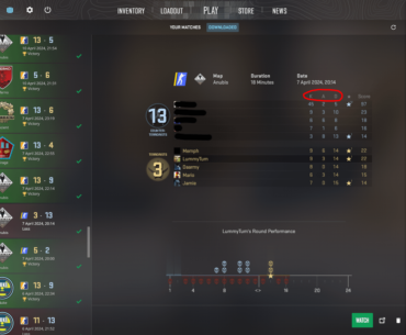 KAD is still being used in the matches tab when KDA has been used in the scoreboard since release.