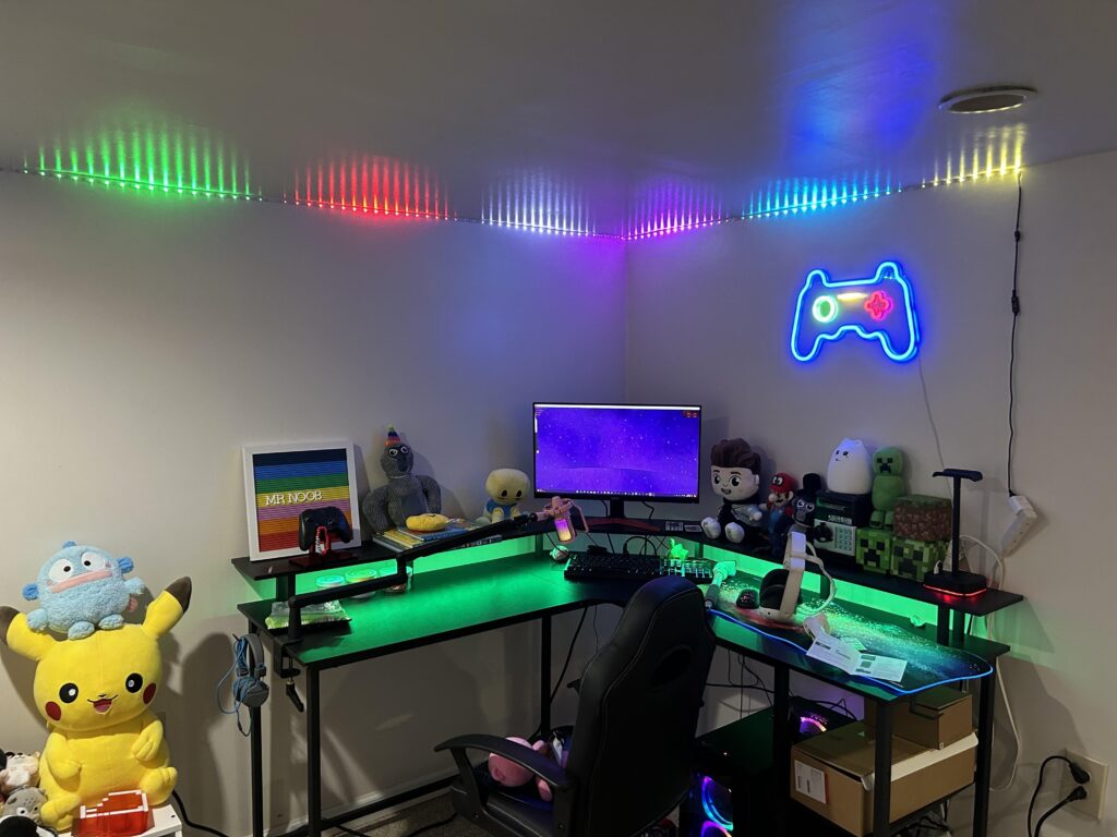 Finishing up my son’s new Gamer basement