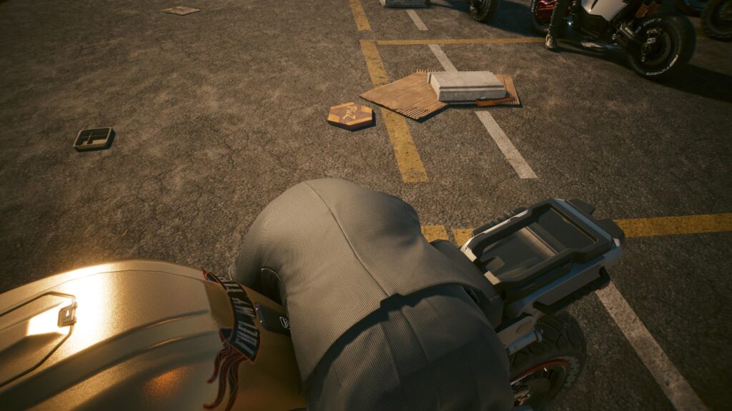 I guess V sits on Hellman like a cushion the whole way to the motel.