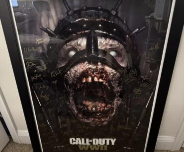 Call Of Duty WWII Zombies Signed Poster Sledgehammer Games Activision