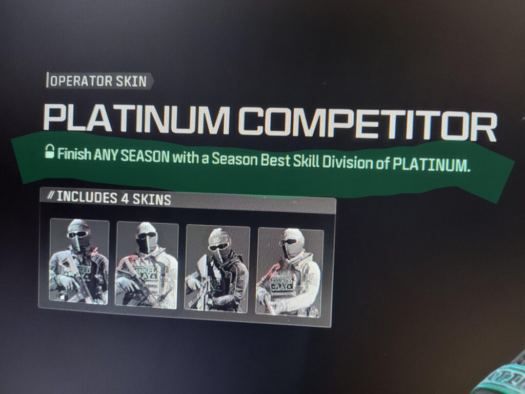 Does this mean even if I were to lose platinum I'd still get the skin? Noob question I know but I just started getting into ranked last season..
