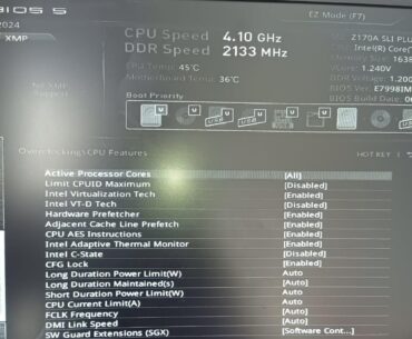 i5 6600k+ z170 sli plus overclocking problem