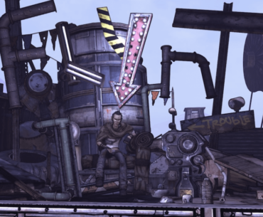 Just noticed in Borderlands (2009), the pipes and signs spells out Baron Flynt name.