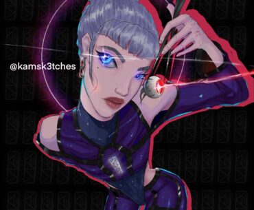 I drew a cyberpunk oc.