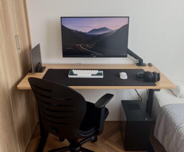 High Schooler's Compact Setup (moved to Japan) - What to put on the wall? (without drilling holes)