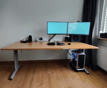 Decided to move the PC to the floor to gain some extra desk space.