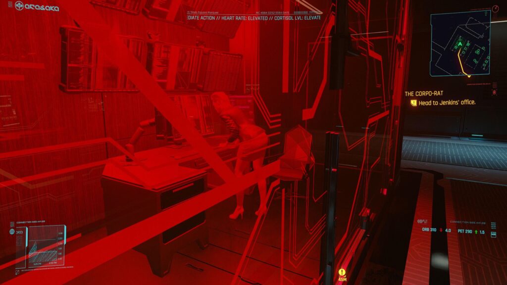 Is this Meredith Stout spying at Arasaka headquarters?