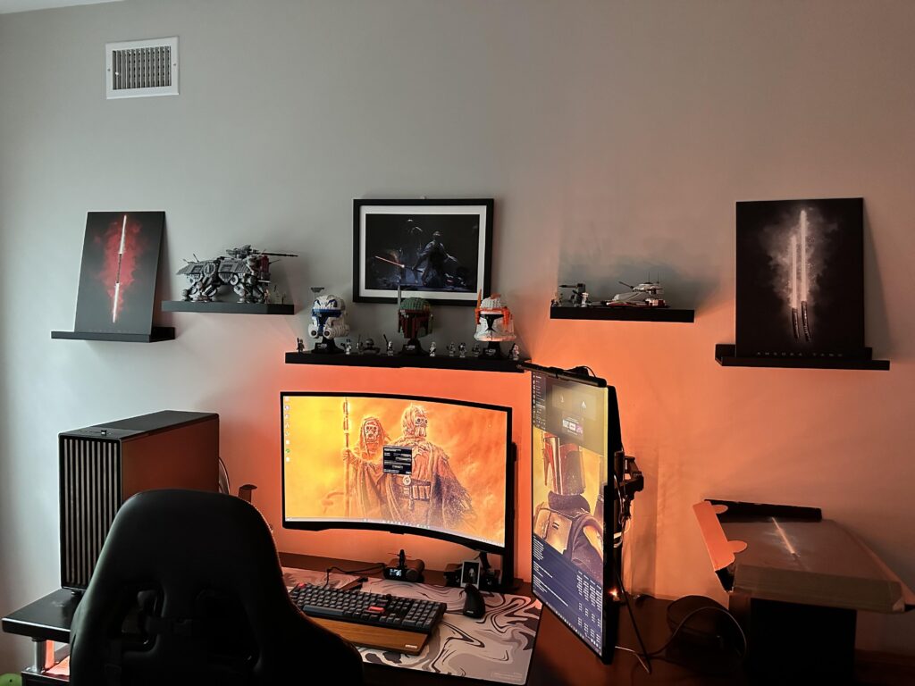 Added some more shelving, Lego sets & posters today.