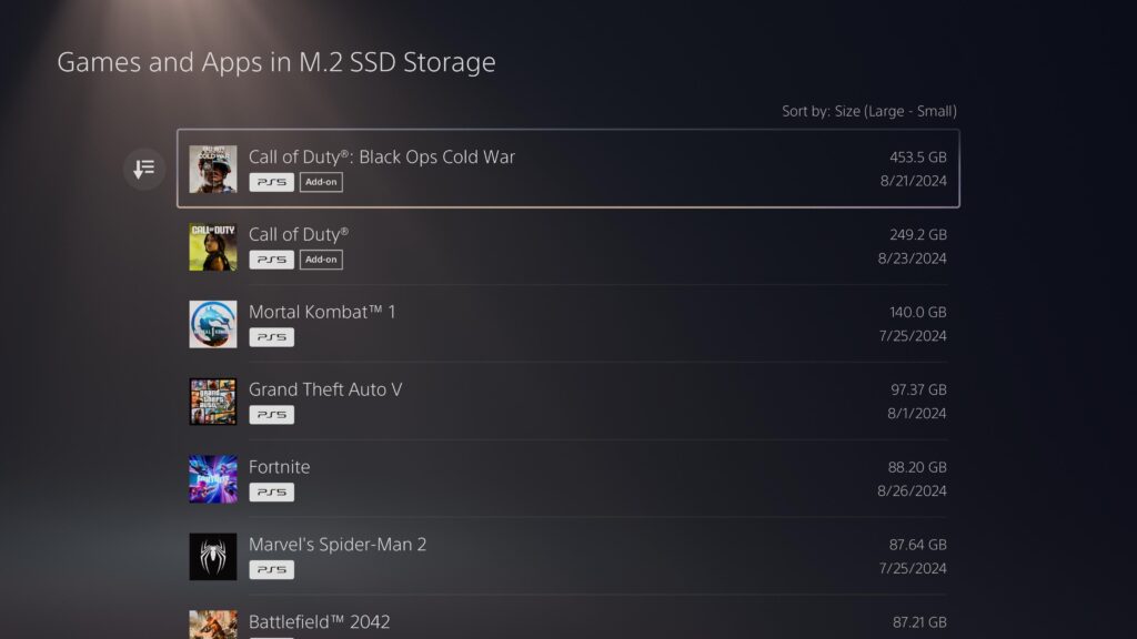 Is there any reason why my Cold War is 453 GB?