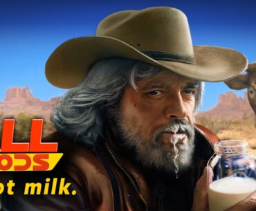 Fun fact: this is a ad is referencing luke and blue milk scene from Star Wars.