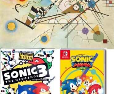 I noticed Vasily Kandinsky's works influenced on classical Sonic games' box art