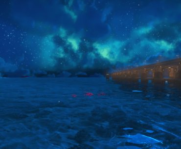 I've built a pier on some planet in No Man's Sky just to take this screenshot