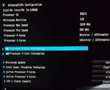 Stock 14900k bios settings correct?