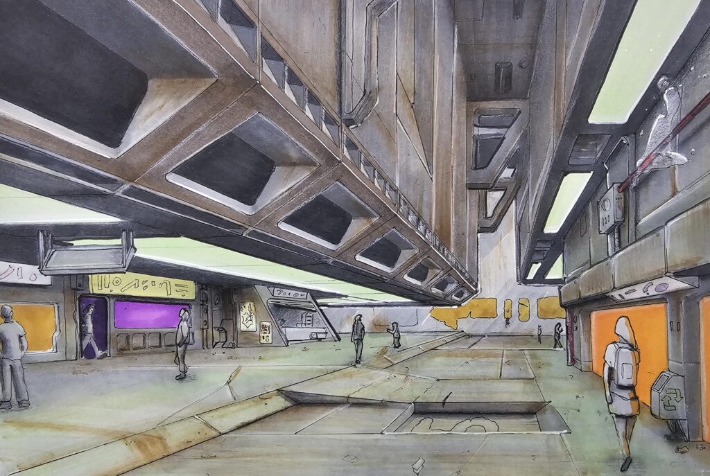 City street, from my sketchbook.