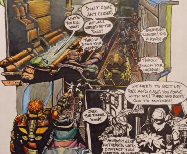 And excerpt from Neo-G #3... Hand drawn... Hand painted... Verse the System...