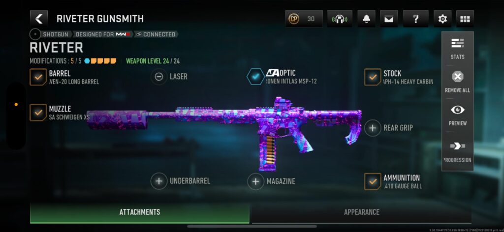 Crossmap shotgun build