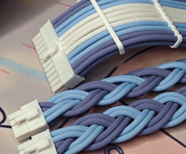 Braided cables match this GPU too well. (Will post full build pics soon.)