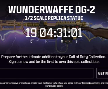 An official Wunderwaffe 1/2 scale replica is coming soon on the COD shop.