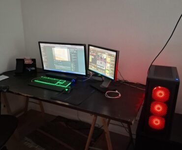 It might fit into r/shittybattlestations but I just had a "this is really nice" moment. Took me a few years after a divorce.  But I am pretty happy with it now.
