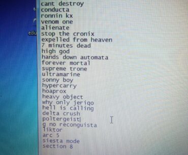 Found  the list of my gaming nicks from high school. Can't help but cringe