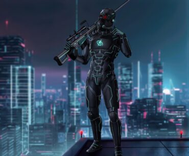 Phantom, cyberpunk sniper art