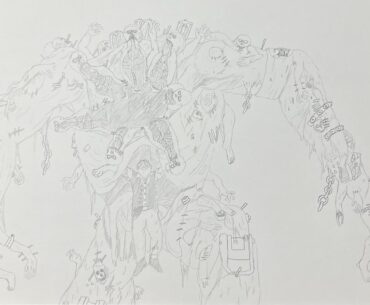 Some drawings of zombies/bosses