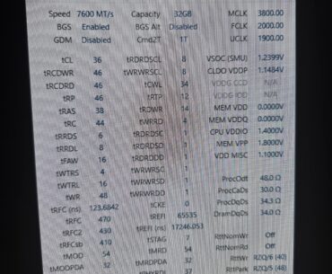 Is this good? Stable with all tests at 7600mts. On AMD Strix x670e-a motherboard with 7900xtx.