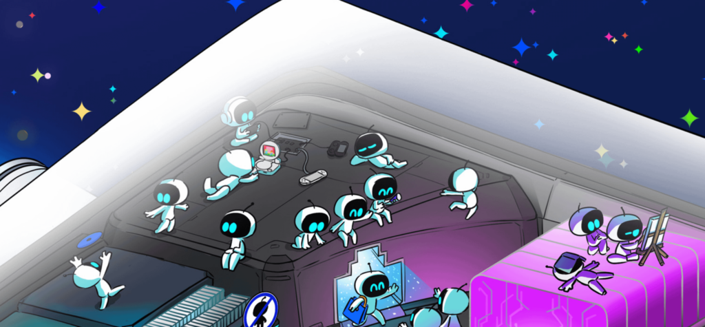 Fun Nod to the PS Vita, PSP Go, and PS1 LCD on the Astro Bot posters coming with the physical release