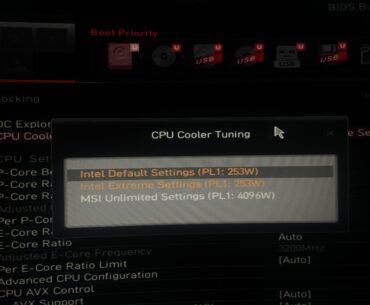 I9 14900kf Undervolting CPU cooler tuning