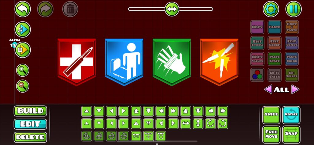 Made some perk logos in geometry dash