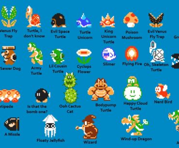 After my non-gamer wife referred to a Goomba as an Angry Owl, our son decided to have her name all of the things from Mario Maker 2