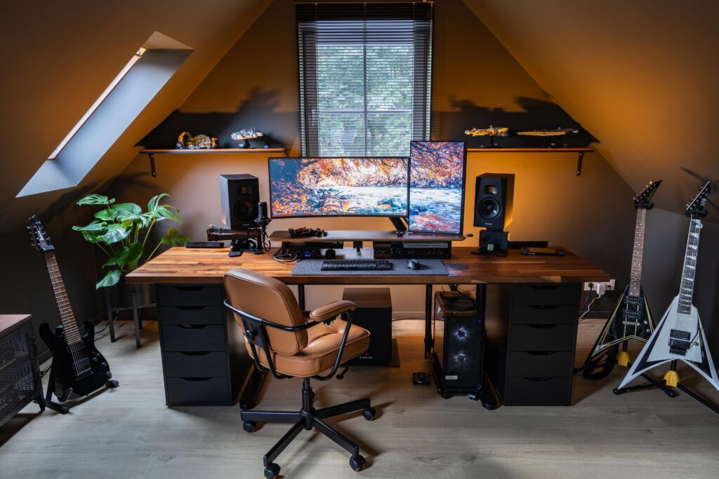 Battlestation to home office + studio upgrade after moving