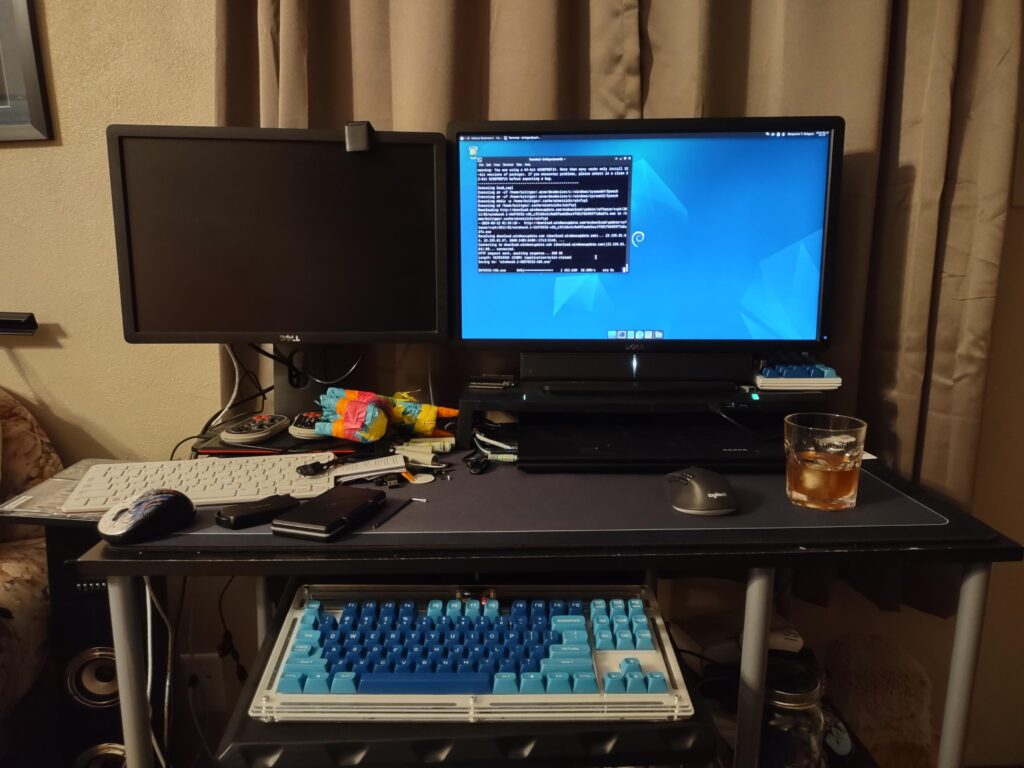 My Temp Workstation After Being Banished from my Study