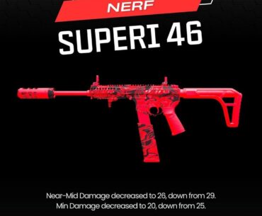 Another Superi nerf today…