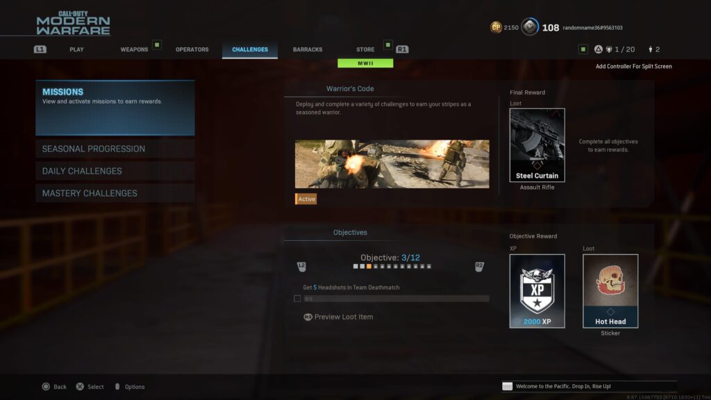 Warriors code not tracking
