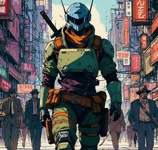 Cyberpunk helmets