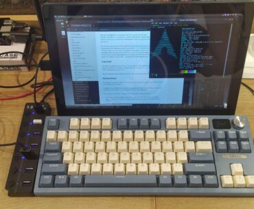 my setup for coding at the coffee shop